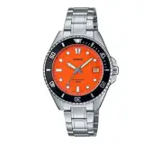 Casio MDV-10D-4A1 Analog Quartz Stainless Steel Watch | Sporty Design | Red Dial