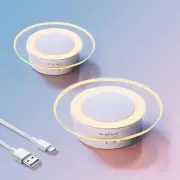 2 Pack Magnetic Motion Sensor Night Light with Stick-On Base, Cruise Recharge...