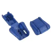 Zipper Pull Cord Ends, 25 Pack Zip Clip Buckle Rope End Lock 18mm, Blue