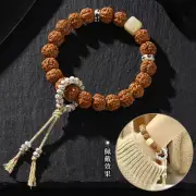 Bodhi Zi Hand String Plate Play Bracelet Single Circle Walnut