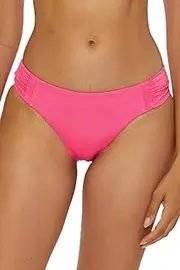 [Trina Turk] Women's Monaco Shirred Side Hipster Bikini Bottom, Cheeky Coverage, Swimwear Separates