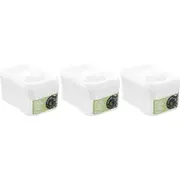 3x Lemon & Lime Flip Lock 630ml/8.5cm Food Storer/Storage Rectangle Container