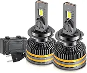H7 LED Headlight Bulbs IP68 Waterproof Car LED Headlight Bulbs 6000K 200W 20000LM Bright LED Headlights Heat Dissipation Efficiently