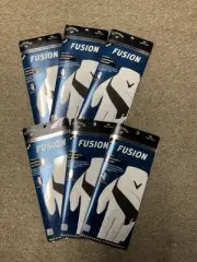 6 Callaway Fusion ML Men's Golf Glove Worn On Left Hand New