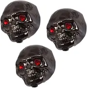 Totority Electric Guitar Skull Volume Tone Knobs Set 3pcs Metal Skull Knobs for Guitar Tone Control