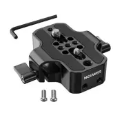 NEEWER Base Plate with 15mm Rod Clamp Railblock for Shoulder rig Camera Cage