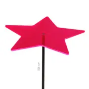 Cazador-del-sol - 6" Suncatcher Medio Stars Set of 3 - Red