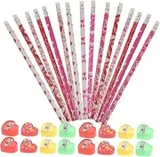 FUNOMOCYA 1 Set Valentine's Day Pencil Office Supplies Pen Simple Erasers Pencils for Student Pencils Pencils Stationary Home Erasers Valentines Pencils Bulk Wooden