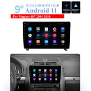 9" Android 11 Stereo Radio GPS Navi Wifi FM For Peugeot 407 2004-2010 w/Carplay