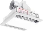 Bathroom Exhaust Fan Shower Ceiling Ventilation with Led Light Etl Certified