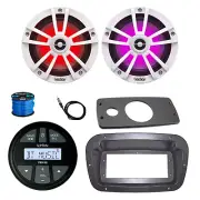 Infinity Radio, Adapter, Spa Bezel, 2x 6.5" 225W LED White Speakers w/ANT,Wire