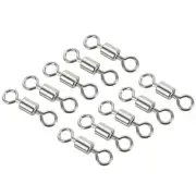 Fishing Barrel Swivels, 40Pcs 209LBS Copper Rolling Terminal Tackle, Silver