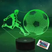 Football Gifts for Kids Boys, 3D Illusion Lamp Football Player Night Light