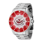 Invicta Men's Watch MLB Cincinnati Reds Date Display Silver Steel Bracelet 43460