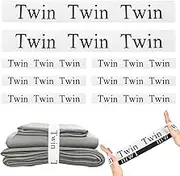 DAWNTREES Bed Sheet Organizer Bands Bed Sheet Keepers Closet Organization Elastic Linen Labels for Bed Sheet Sets (Twin)