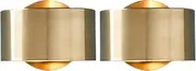 2X LED Wall Light,Wall Sconce Decorative Wall Lighting Indoor Minimalist Golden Wall Light Fixture Warm Light