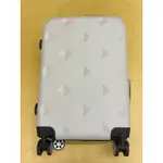 AAPLUS 拉桿行李箱-20吋白色鑽石凹紋登機箱  全新