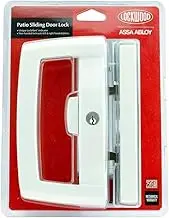 9A1A2/5PWHDP Onyx Patio Sliding Door Lock Onyx Patio Sliding Door Lock with D Handle Display Pack, White