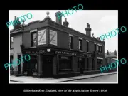 OLD LARGE HISTORIC PHOTO GILLINGHAM KENT ENGLAND THE ANGLO SAXON TAVERN c1930