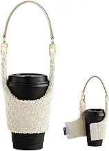 Travel Coffee Cup Holder - Portable Cup Sleeve Holder - Clasp Design Water Bottle Accessories for Picnic, Hiking, Camping, Cycling, and Shopping