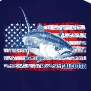 Calcutta FT-NVY-S Flag Tuna T-Shirt Pocket Navy SM