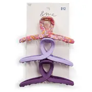 &me Women's Floral Claw Clip 3 Pack - Multi