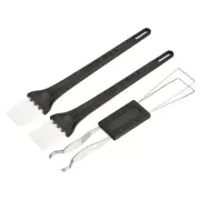 Keycap Puller Remover Tool Kit with 2 Brushes Black Handle White Bristles