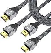 8K HDMI 2.1 Cable 6ft/2m, Ultra HD High Speed 48Gbps 8K@60Hz, 4K@120Hz/144Hz Cable, HDCP 2.2 & 2.3, Dynamic HDR eARC, for PS4, PS5, Samsung, LG AODENER (2 Pack)