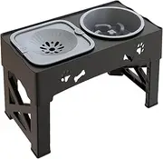 Dog Bowls Elevated - Elevated Dog Bowl with Slow Feeder - Pet Waterer Feeding Supplies for Small Medium Animal Kittens Puppies