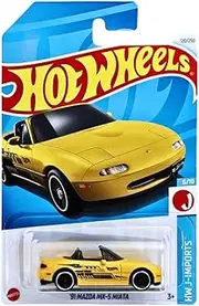 Hot Wheels - '91 Mazda MX-5 Miata - HW J-Imports 6/10 - HTD80 - Short Card - Yellow - Mattel 2024-1:64