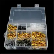 Motorcycle Fairing Bolt Kit Motorcycle Fairing Bolts Screws Body Spring Bolts for Hon┐da for CRF 450 1000 for CR CRF XR XL 85 125 250 500 for CB599/CB600F for Hornet(Gold)