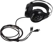 LIFKICH Elegant Gaming Headset Head-Mounted Earphones Microphone Led Light Headphones for Console Laptop