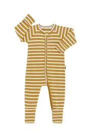 [Bonds] Bonds Newbies Cotton Wide Needle Rib Zippy Cotton in Marscapone/Sweet Caramel Size: 0-3 Months, Aussie Cotton 0-3 Months Marscapone/Sweet Caramel