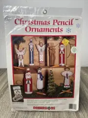 Dimensions Santas & Angels PENCIL Ornaments Cross Stitch Kit 8453 Set of 9 New