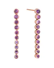 Forever Creations 14K Rose Gold 1.70 ct. tw. Pink Sapphire Earrings