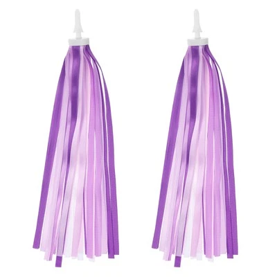 Bike Streamers, Scooter Handlebar Tassels Grips Ribbon, Gradient Purple