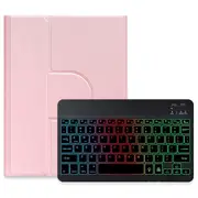 360 Degree Rotatable Bluetooth Keyboard Leather Case With Three-Colour Backlight