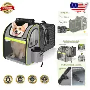 Large Cat & Dog Carrier Backpack with Mesh Ventilation - Expandable Design
