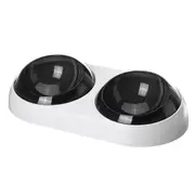 Pet Dog Cat Feeding Feeder Bowl Puppy Dispenser Holder 02 Specification Black-White