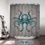 Angry Octopus Shower Curtain