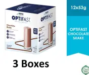 3 X OPTIFAST VLCD Shake Chocolate Flavour (12's) Weight Loss Meal Replacement