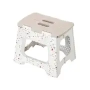 Compact Step Stool Foldable, 12-1/2-inch 12-1/2-Inches Grey Terrazzo Pattern