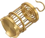 GOOHOCHY Hanging Copper Bird Cage for Small Pets Decorative Spacious Design with Lock Buckle for Safety Versatile Copper Nest for Birds and Small Animals Home Decor