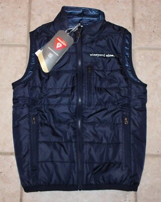 NWT Vineyard Vines Boys Small (Size 8 - 10) Navy Mountain Weekend Primaloft Zip