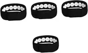 4pcs Massage Belt Anti-scalding Gloves Headband Hook Clip Carabiner Connector Carabiner Handle Gloves Mini Gloves Oval Carabiner Wrap Adjustable Abs Black