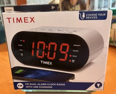 Timex - AM/FM Dual Alarm Clock Radio w/ 1.2 Inch LED Display