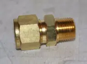 1/2" Tube x 3/8" MNPT Brass Male Connector Ham-Let 768LB1/2X3/8