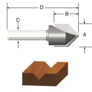 Vermont American 1/2" 60Deg V Router Bit