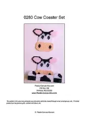 Cow Coaster Set-Plastic Canvas Pattern or Kit