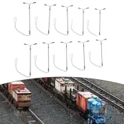 Model Railway Street Lights Pack of 10 LED Lamp 14cm Twoheads OO HO Scale